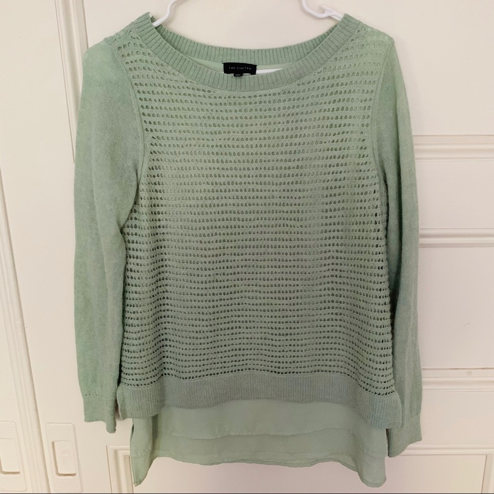 The Limited chiffon faux layered sweater